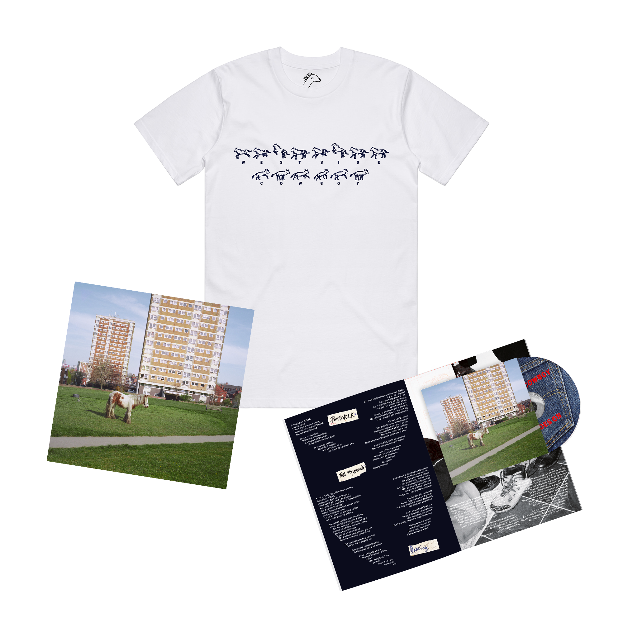 CD Zine, White Zoetrope T-Shirt & Signed Art Card